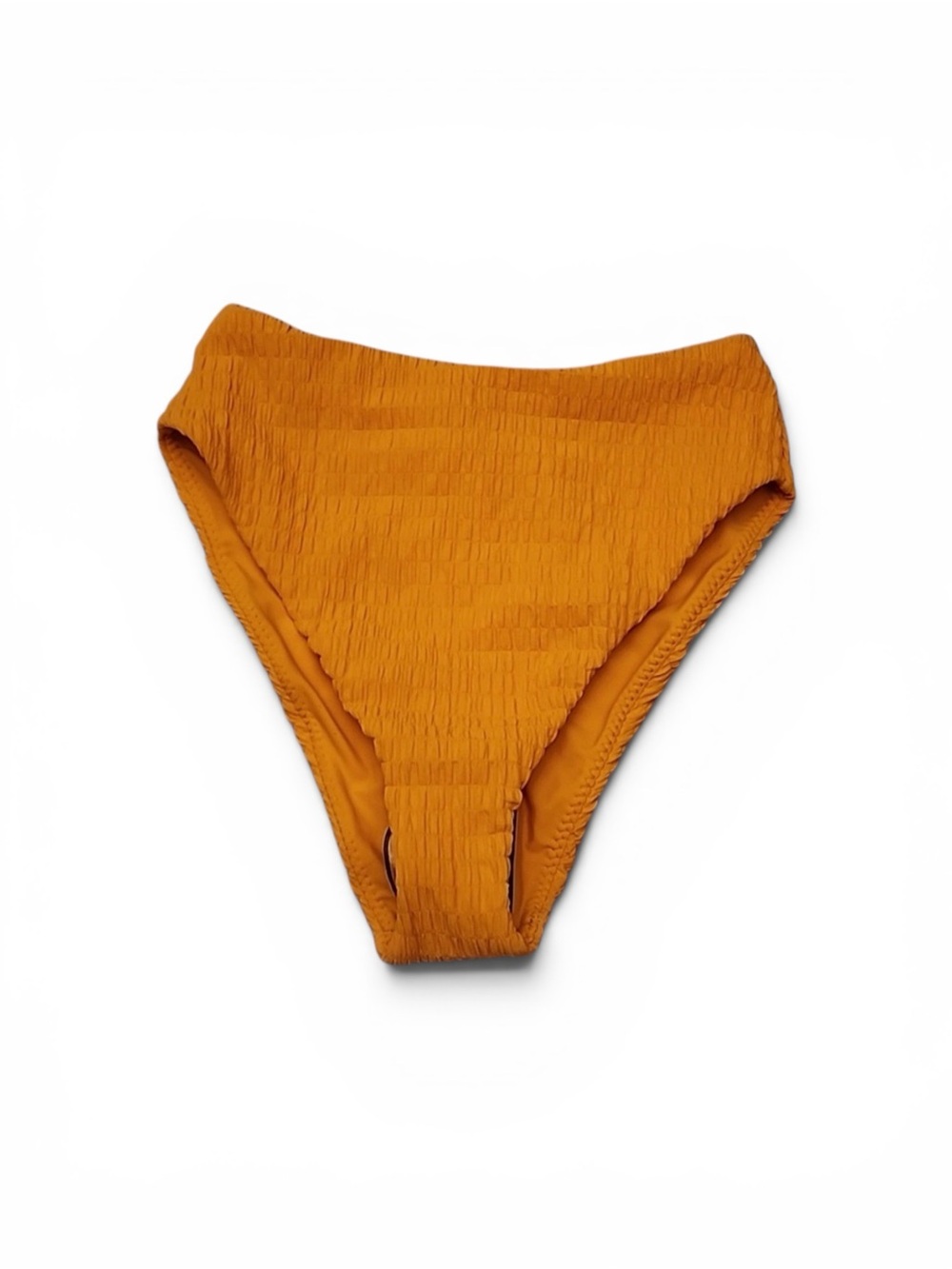 Montce High-Waist Swim Bottoms in Mustard Yellow